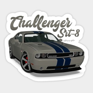 Challenger Srt-8 White Pearl Stripe Front Sticker